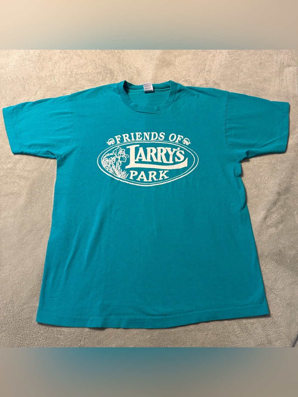 Friends Of Larry’s Park Vintage T Shirt Blue Adult Size X Large